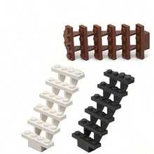 4 piezas Bloques modulares para construir escaleras, Escaleras de casa de 7x4x6, Escalera recta abierta con 30 escalones, Juguete de construcción modular, Bloques DIY, Decoración del hogar, Regalo de invierno - Multicolor - Ver 6