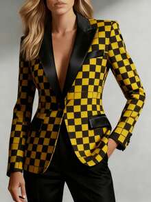 Women's Stylish Leopard Print Gradient Blazer, Perfect For Autumn And Winter. An Elegant Office Blazer, Suitable For Work Or Commuting. Also Suitable For Dates. Women's Blazers. Winter Women's Wear. Autumn Women's Wear.Valentine's Day Gifts - UWJ055 - 查看 9