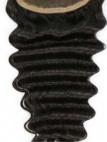 4x4 巴西原生人发深波浪蕾丝发片，带婴儿发，预先拔毛发际线，自然黑色，自由分缝，未经加工，完美打造自然发型 - SNatural - 查看 4