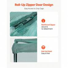 Crop Cage, 3.9 X 3.9 X 5.9 Ft Plant Protection Tent With Zippered Door, Wind-Resistant Tall Crop Cage, Easy To Install, Outdoor Raised Bed Cover, Tomato Plant Netting For Garden Patio Lawn - 48*48*72inch - View 5
