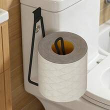 Light Luxury Iron Vertical Tissue Holder, Metal Roll Paper Rack For Kitchen & Dining Table, Simple Desktop Metal Stand - Black - View 5