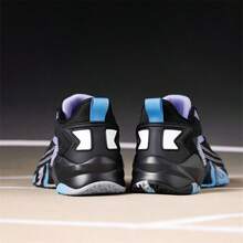 高品质篮球鞋，耐磨，增高，休闲，时尚，运动，跑步鞋，软底篮球鞋 - 黑紫 - 查看 3