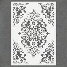 21.0 X 29.7 Cm Reusable Mandala Flower Stencil Template, For Painting, Scrapbooking, Home Decor, Furniture Decoration - A - View 1