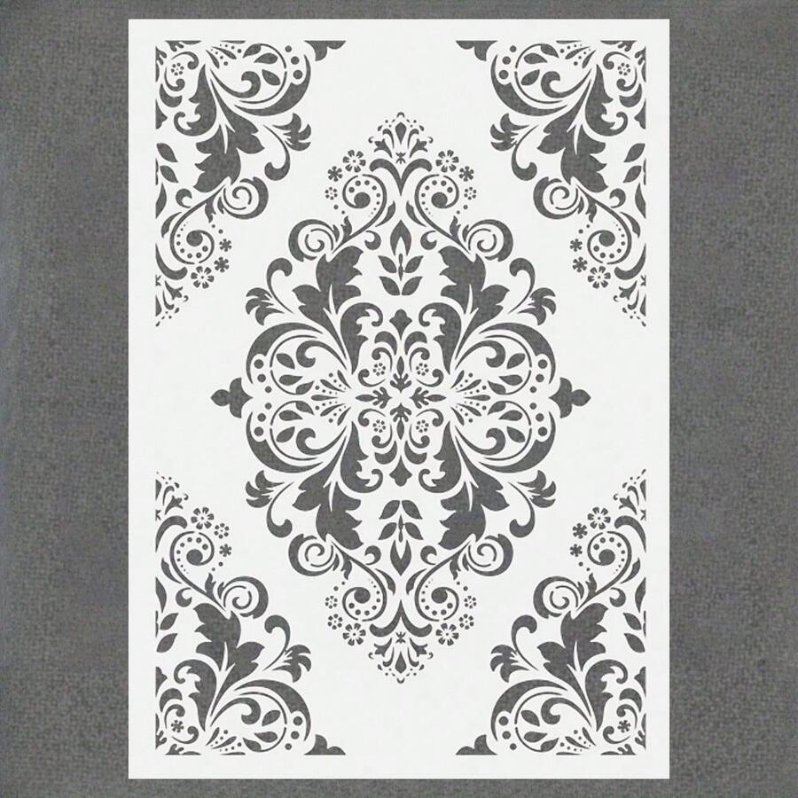 21.0 X 29.7 Cm Reusable Mandala Flower Stencil Template, For Painting, Scrapbooking, Home Decor, Furniture Decoration - A - View 1