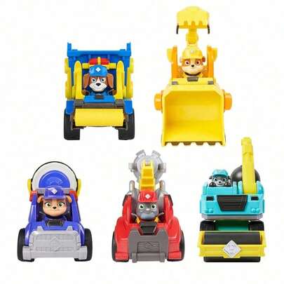 Spin Master Spin Master Paw Patrol Rettungsfahrzeuge, inklusive Rockys Recycling-Lkw und Rubbles Bulldozer, mit beweglichen Teilen und sammelwürdigen Figuren, geeignet für Kinder ab 3 Jahren Rollenspielzeug
