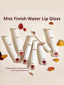 NOVO Brillo de labios mate difuminador, color de larga duración, no reseca, no transfiere, complexión natural, adecuado para maquillaje diario, citas, reuniones, cumpleaños, graduaciones, viajes, primavera/verano, versátil - 02# Rojo tomate - Ver 5