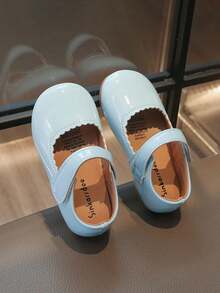 1 Pair Girls' Round Toe Low Vamp Ballet Shoes, Spring/Autumn Hook And Loop Easy On/Off Dance Shoes - Baby Blue - View 16