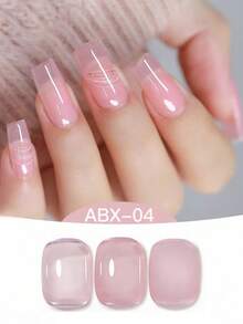 12ml Esmalte de uñas de gelatina transparente rosa nude para primavera/verano, 9 tonos pastel lácteos nude, textura brillante como el cristal, curable con UV/LED de larga duración, adecuado para bodas, citas y manicura diaria - Multicolor - Ver 12