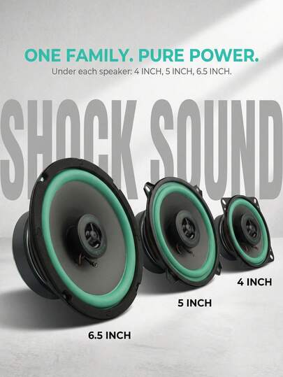 6英寸通用型车载高保真同轴立体声扬声器，500W车载车门音响全频扬声器