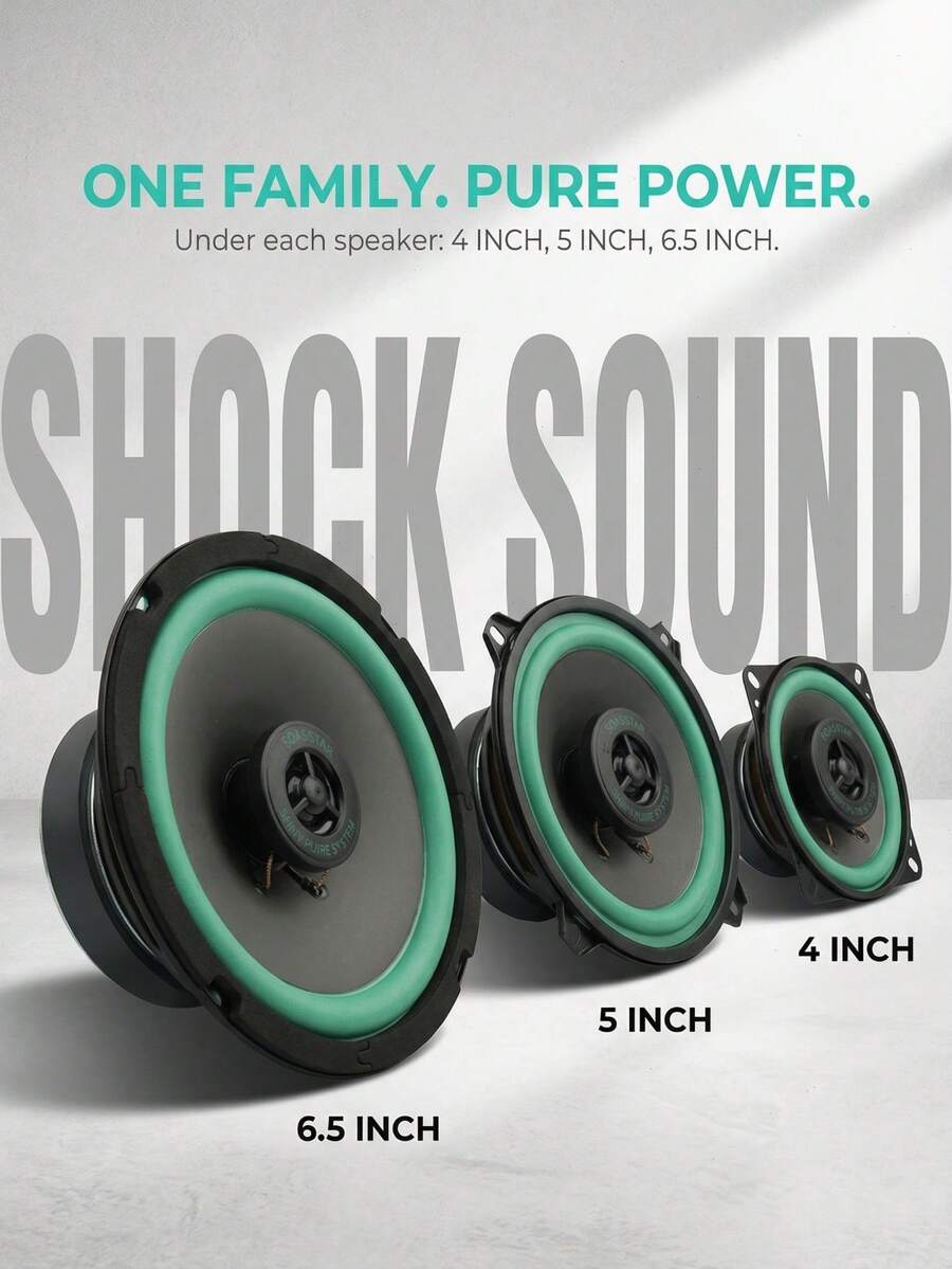 6-Inch Universal Car Hi-Fi Coaxial Stereo Speaker, 500W Car Door Audio Music Full-Range Speaker