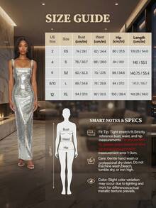 金属亮片方领鱼尾露背无袖鸡尾酒礼服，优雅舞会半正式婚礼宾客礼服，适合生日、毕业典礼、晚宴、返校节派对等场合，春季必备 - 銀色 - 查看 7