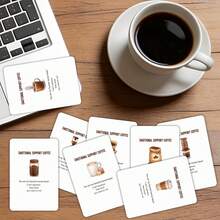 36pcs Coffee Themed Greeting Cards With Inspiring English Texts, To Comfort And Support Coffee Lovers - 36 Coffee-themed English Mood Cards - View 4