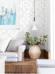Giấy dán tường tự dính họa tiết lá cây, có thể tháo rời, làm từ vinyl, chống thấm nước, thích hợp cho phòng khách, phòng ngủ, kệ sách, tủ. - 1PC - Xem 8