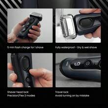 Braun 9 Series Electric Shavers For Men,Sideburns Trimmer, Wet And Dry,Fast Charging With Charging Box For 42-Days Battery Life, Gift For Father, Man, Husband And Boyfriend (Including Philips Conversion Plug Can Be Used For Global Charging) - View 6