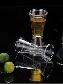 1pc Transparent Plastic Double-Head Measuring Cup, Plastic Double Clip Tool, Double-Head Clamp Set, Party Beverage Measuring Cup Kitchen Tool Kit, Measuring Cup, Double-Head Measuring Cup, Beverage Mixing Tool, Kitchen Tool, Perfect For Making Fancy Drinks, Mixing Various Beverages, Suitable For Daily Use, Kitchen, Restaurant, Party, Wedding, Birthday Party, Housewarming, Christmas - View 2