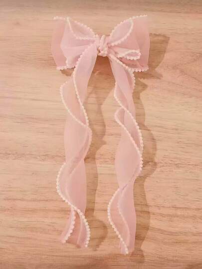 Cute Hair Accessories Including Hair Clips With Faux Pearl Bow Details, Elegant Valentine's Day Hair Ornaments, Hair Clips, Pink Hair Clips, Pearl Hair Accessories, Bows And Headpieces.