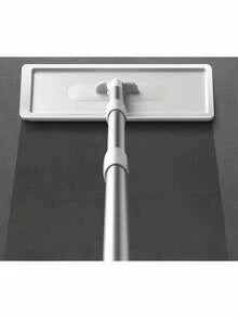 一套平板拖把桶套装，包含2个超细纤维拖把垫，易拧干，干湿两用，适用于清洁复合地板、实木地板、瓷砖地板，白色 - 灰色一套 - 查看 6