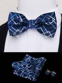 1 Set de Nœud Papillon en Soie de Couleur Claire, Spécifiquement pour les Smokings ou les Tenues de Soirée Formelles, Exclusif pour les Dîners Formels, les Mariages et Autres Occasions - Couleurs mélangées - Voir 13