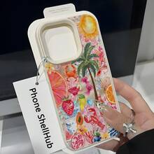 Funda para teléfono: 1 funda suave con diseño de collage de fiesta en la playa de verano y patrón de lichi, compatible con iPhone 17 16 15 14 13 12 11 Pro Max MINI AIR 14 15 16 Plus XS XR X 8 7 SE 2020, teléfonos móviles, bolsos, accesorios para móviles, fundas para teléfonos, decoración de interiores, accesorios, fundas transparentes para teléfonos, verano, correas para teléfonos, fundas para teléfonos de hombre, fundas negras para teléfonos, fundas rosas para teléfonos, funda para móvil para hombre, funda para móvil para mujer, protección para teléfonos móviles, accesorios de playa, dulces de fresa, cubiertas protectoras para teléfonos. - Estilo (1 pieza) - Ver 6
