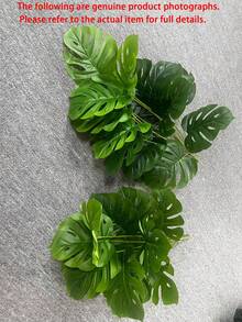 Cây giả cỡ lớn 65cm/40cm, cây Monstera sống động như thật, lá cọ bằng nhựa với kết cấu chân thực, lá Monstera xanh mướt, cành đứng trên sàn, không bao gồm chậu, 18 lá đầy đủ, cây chuối giả nhiệt đới, cây xanh trang trí trong nhà và ngoài trời. - Nhiều màu - Xem 11