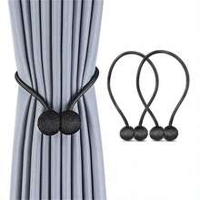 2pcs Magnetic Curtain Tieback, Earphone-Shaped Window Curtain Buckle, No Drilling Curtain Holder - Multicolor - View 7