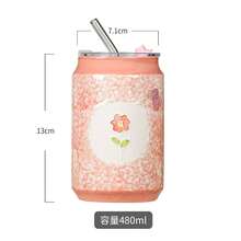 Handpainted High-Quality Butterfly Straw Cup Ceramic Mug With Lid, Couple Birthday/Gift - Hand-painted Flowers - View 3