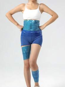 1pc Sauna Waist Trainer, Slimming Waist Cincher, Shaping Tummy Trimmer, Home Fitness Accessory To Enhance Training Effect - Multicolor - View 6