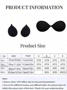 1/2pcs New Strapless Round Cup Seamless Push-Up Bra, With Adjustable Shoulder Strap Suitable For Camisole And Backless Dress - Multicolor - View 7