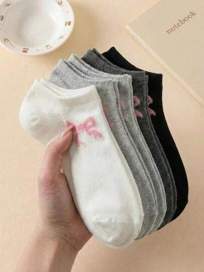 15/9 đôi tất nữ cổ thấp thắt nơ, thiết kế tối giản dễ thương, thời trang, thoải mái, mềm mại, thoáng khí, thích hợp cho mùa xuân, hè và thu.