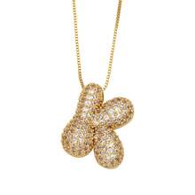 1 chiếc mặt dây chuyền chữ cái A-Z bằng đồng đính đá Zirconia thời trang, kiểu dáng Punk, trang sức Hip Hop bằng thép không gỉ. - Vàng - Xem 27
