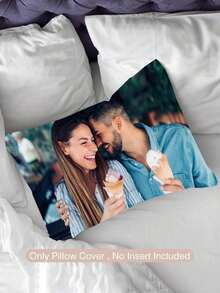 Personalized Photo Pillow Cover, Custom Couple Family Picture Cushion Case, Upload Your Own Image, Wedding Anniversary Valentine Mother's Day Father's Day Thanksgiving Teacher Gift, Sofa Bedroom Fall Decor, Pillow Insert Not Included - Multicolor - View 4