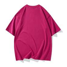 GRDR Men's All-Match Shiny Star Round Neck Short Sleeve T-Shirt, White Starry Casual Versatile Top, Breathable & Moisture-Wicking Comfortable, Spring/Summer - Hot Pink - View 4