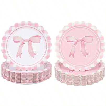 50/30/20/10pcs 7-Inch Butterfly Themed Party Plates, Disposable Paper Plates, Leak-Proof & Thick, Ideal For Cake, Birthday Party, Wedding, Holiday, Camping, Picnic, High Cost Performance