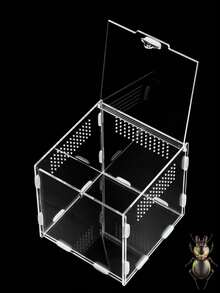 1pc Acrylic PVC Spider Breeding Box, Reptile Terrarium (Temperature Gauge Not Included) - Multicolor - View 11