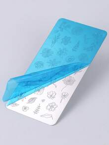 1/3pcs Floral Leaf Butterfly Line Design Nail Art Stamping Plate Reusable Full Cover Flower Pattern Metal Nail Template Spring Summer Stamping Stencil Carved Pattern Stainless Steel Salon Tool DIY Spring Nail - Silver - View 10