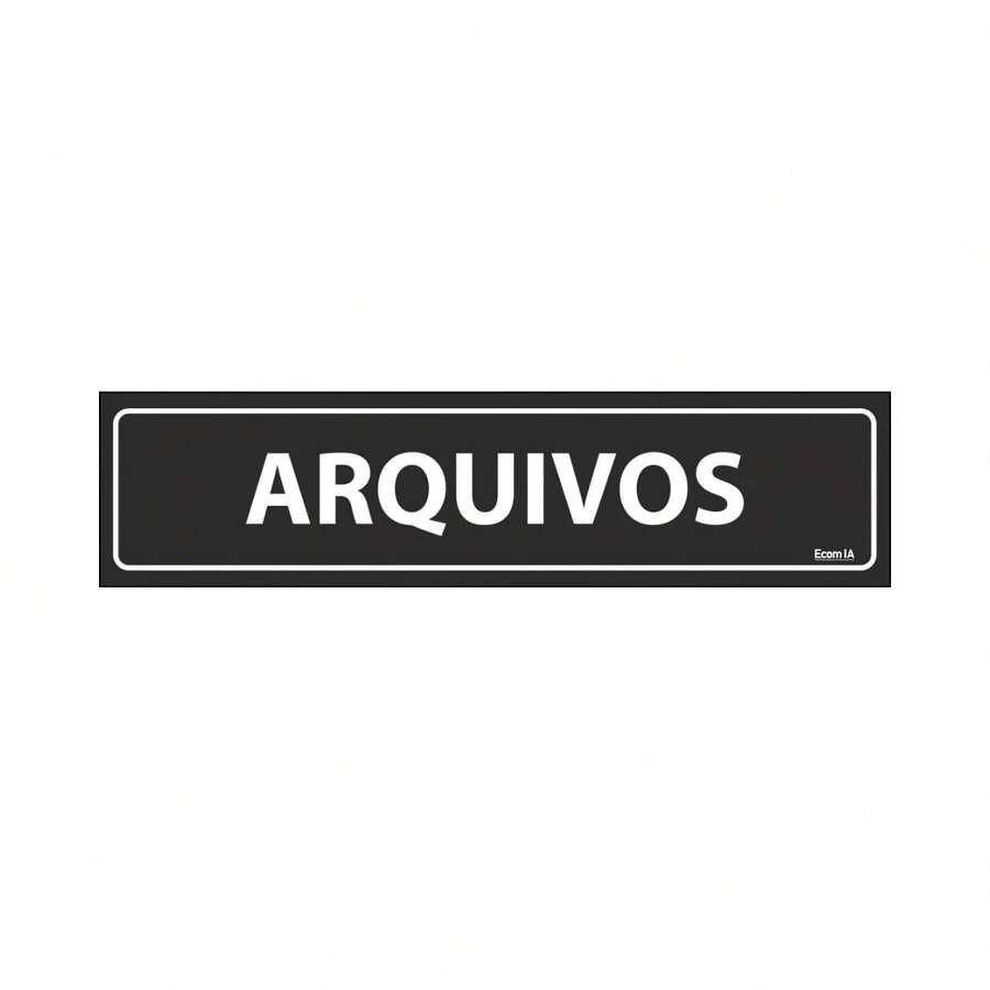 Placa De Sinalização Arquivos 30x7 Ecom IA - A-473 F9e - 1PC - Visão 1