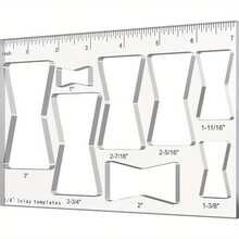 8-In-1 Router Template Set For Woodworking - Acrylic Bowtie, Butterfly, And Star Inlay Designs, Perfect For Crafting And DIY Projects, Crafting Essentials | Decorative Inlay | Durable Acrylic, Woodworking Templates - Silver-2pcs - View 5