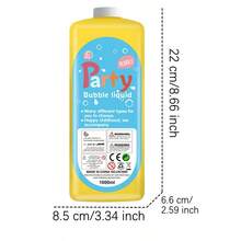 Christmas Decoration 500ml/1000ml Bottle Of Bubble Solution Refill Liquid For Kids And Adults, For Bubble Machines, Bubble Wands, Bubble Guns, Bubbles. Funny And Interactive Puzzle Game Bubble Gift, Perfect Bubble Solution Party Discounts, Camping, Weddings, Classrooms In School. Child: Do Not Swallow Bubbles For Wedding, Water Guns>Over 14 Years, Party Bubble Machine, Bubble Gun Liquid, Big Bubble Machine, Kids Bubble, Bubble Wands Wedding, Bubble Game - Yellow - View 5