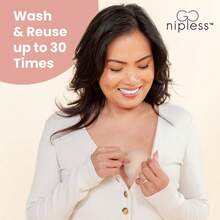 Nipple Covers Women-Dermatologist Approved Sticky Bra, Reusable Silicone Pasties, Breast Petals A-DD Strapless & Backless Wear - 1 - View 8
