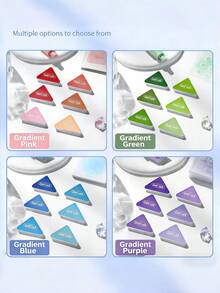 6pcs GOOD LUCK Triangle Clips, Student Supplies Storage Edge Clips, Office Stationery Invoice Document File Binder Clips - Sets - View 4