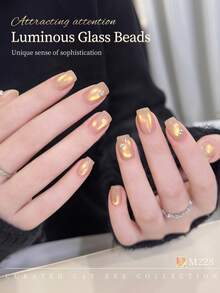 XEIJAYI 1瓶15毫升通用金色猫眼美甲凝胶，半永久美甲可卸UV LED美甲沙龙DIY凝胶 - 金色 - 查看 4