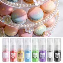 Edible Glitter Spray - Edible Pearl Powder, Metallic Glitter, Suitable For Beverages, Cake Decorations, Baking - Edible Glitter Powder, Suitable For Frosting, Candies - Multicolor - View 3