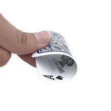 1 套塑料扑克牌，防水窄版 PVC 牌，可水洗桌面游戏 - 彩色 - 查看 3