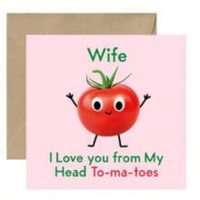 一套（1张贺卡+1个信封）生日贺卡 - 我爱你生日贺卡（送给他/她） - 有趣的父亲/母亲、男朋友、女朋友生日贺卡，番茄主题生日快乐 - A - 查看 6