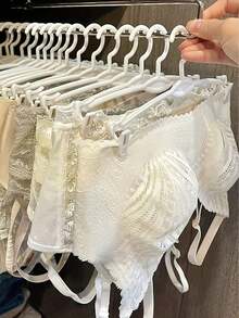 5个/10个装裤架，无缝防滑可伸缩衣柜衣架，裤夹，家居生活，衣橱收纳，圣诞节，感恩节，情人节 - 白色 - 查看 5