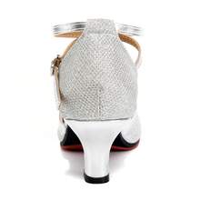 Women's Dance Shoes With Rubber Sole, Suitable For Indoor And Outdoor Dancing Such As Latin, Tango, Waltz And Salsa - Silver - View 5