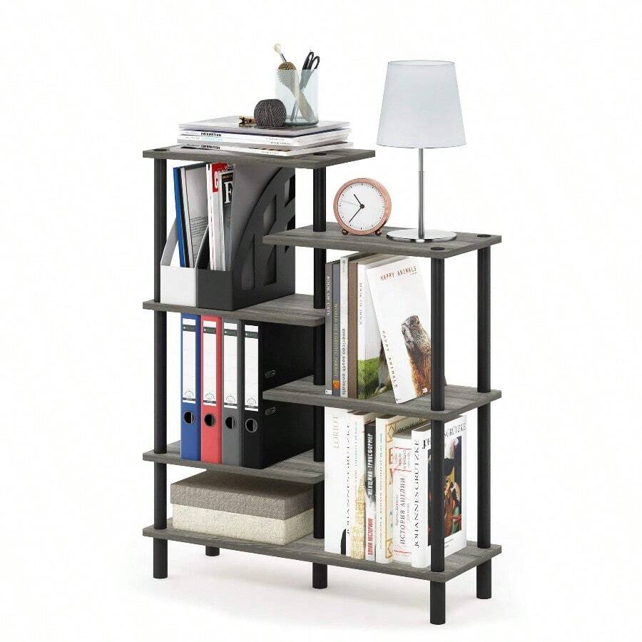 Bookcase - Französische Eiche/Schwarz - Übersicht 1