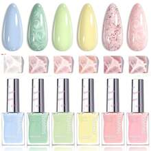 Beetles 6 Colors 7.5ml/0.25 Fl Oz Nail Polish Set - Love In Echo Quick Dry Spring Formula, Salon Long Lasting DIY Pastel Nail Art Gifts For Women - 6 Màu Hoa Phong Cảnh Đồng quê - Xem 9