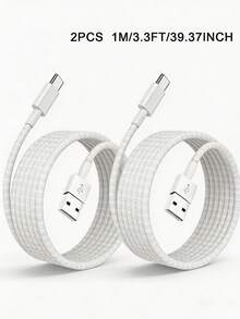 2 pièces Câble de données USB A vers USB C, câble de charge super rapide de 60 W Type-C, câble de charge tressé en nylon USB C compatible avec Apple 17 16 15/Plus/Pro/Pro Max, S26 S25 S24 S23 S22 S21 S20 - Multicolore - Voir 13
