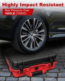 Starlink Mini Accessories Kit Gen 4, For Starlink Mini Case, Waterproof Black & Red Design Hard Case,Waterproof Pouch Bag & Shoulder Strap,Ideal For Travel, RV, Camping,Backpack Carrying Storage Mount - 紅+黑 - 查看 6